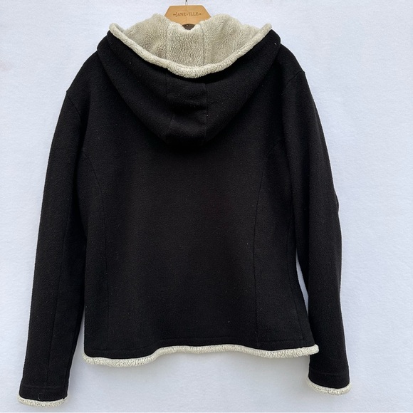 Kuhl Womens Alfpaca Fleece Full Zip Hoodie Jacket XLarge Black Thumb Holes - Picture 2 of 8